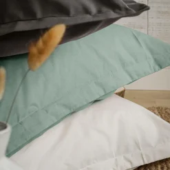 Housse de couette coton bio Fil & Sens - Céladon - 140 x 200 cm