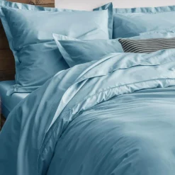 Housse de couette coton bio Fil & Sens - Bleu Céladon - 140 x 200 cm
