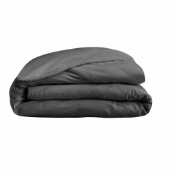 Housse de couette coton bio Fil & Sens - Anthracite - 140 x 200 cm