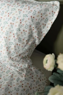 Housse de couette coton bio Verlaine - Blanc - 140 x 200 cm