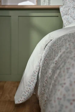 Housse de couette coton bio Verlaine - Blanc - 140 x 200 cm