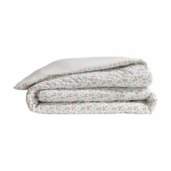 Housse de couette coton bio Verlaine - Blanc - 140 x 200 cm