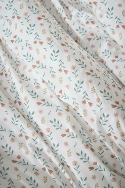 Housse de couette coton bio Verlaine - Blanc - 140 x 200 cm