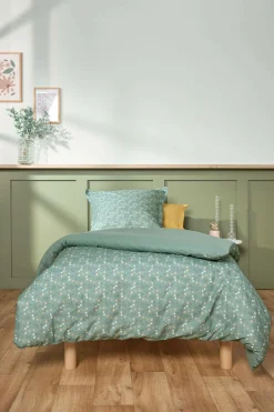 Housse de couette coton bio Verlaine - Céladon - 140 x 200 cm