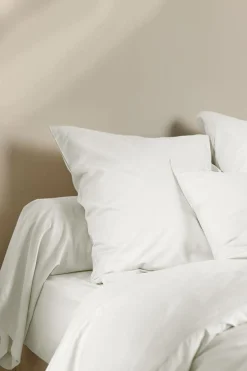 Housse de couette coton lin Valentine - Blanc - 140 x 200 cm