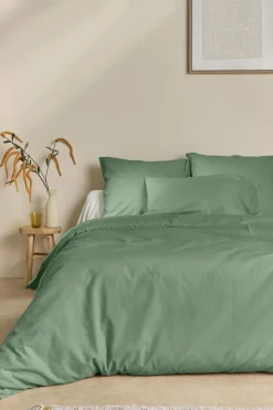 Housse de couette coton lin Valentine - Vert Amande - 140 x 200 cm