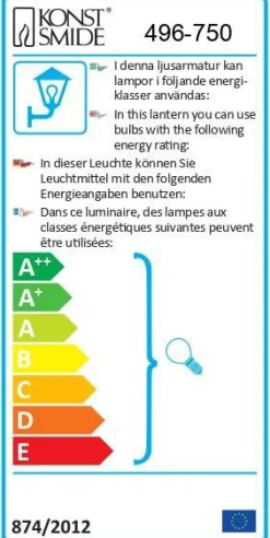 KONSTSMIDE Applique Murale Orion en Aluminium - Noir