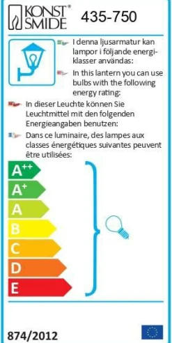 KONSTSMIDE Applique Murale Benu Descendante en Aluminium