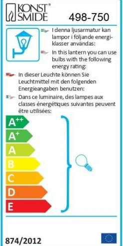 KONSTSMIDE Borne Lumineuse Orion en Aluminium - Noir