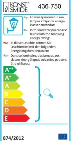 KONSTSMIDE Borne Lumineuse Benu en Aluminium