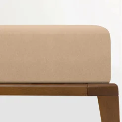 LASA HOME Drap housse coton flanelle Livia - Sable - 140 x 190 cm