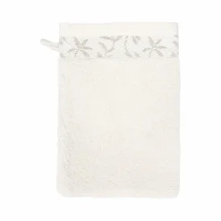 LASA HOME Lot de 2 gants de toilette coton Léontina, végétal