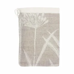 LASA HOME Lot de 2 gants de toilette coton Léontina, floral