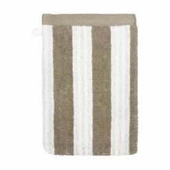 LASA HOME Lot de 2 gants de toilette coton Lucia - Marron