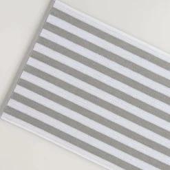 LASA HOME Serviette de bain coton recyclé Lucia - Gris - 100 x 150 cm