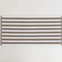 LASA HOME Serviette de bain coton recyclé Lucia - Marron - 100 x 150 cm