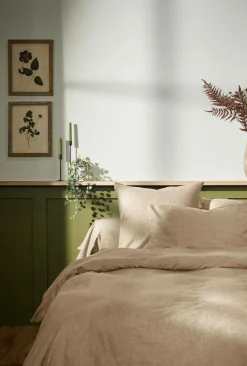 LASA HOME Taie de traversin coton flanelle Livia - Sable