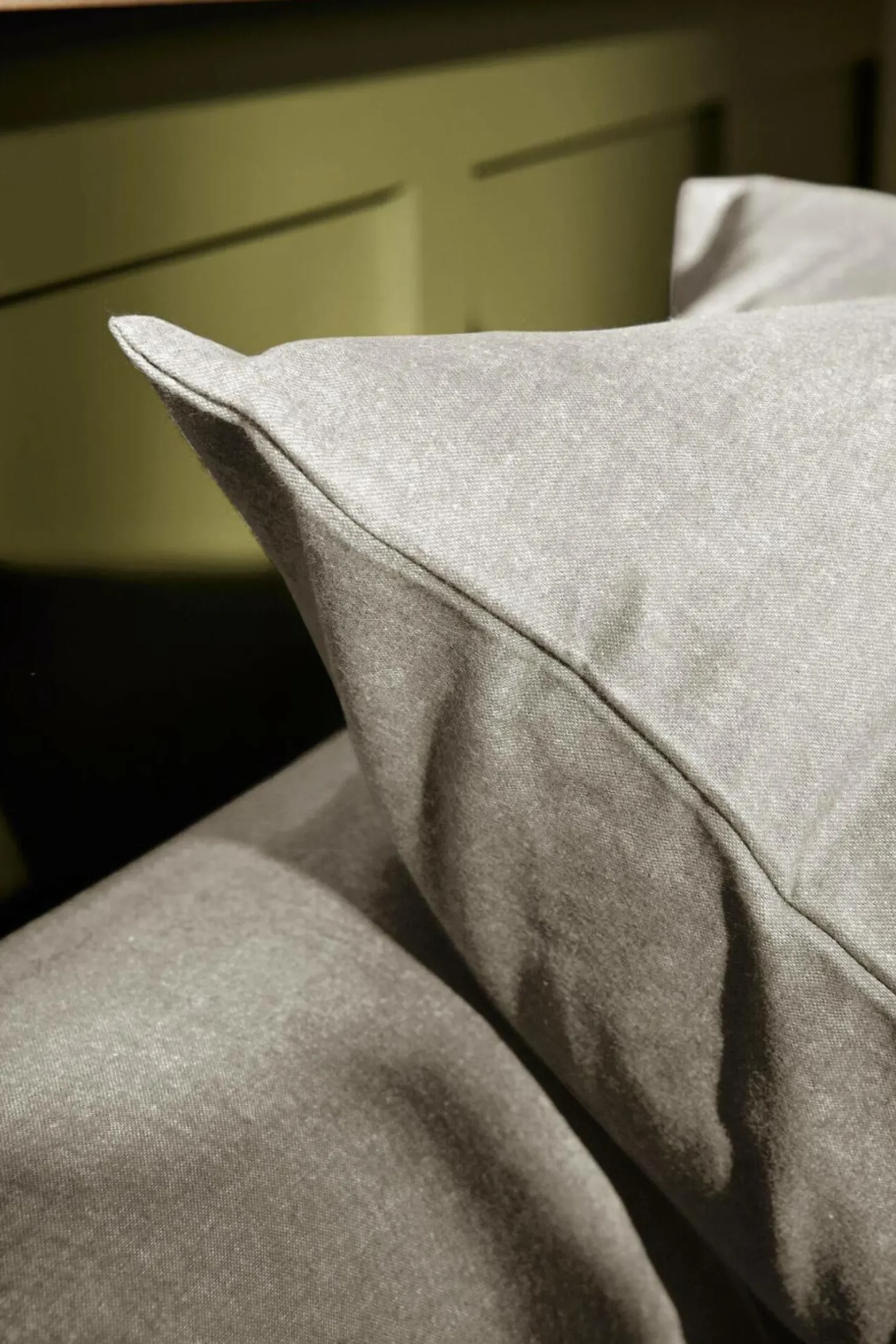 LASA HOME Taie d'oreiller coton flanelle Livia - Lin - 65 x 65 cm