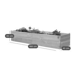 LE CARRE FANTASTIK Carré de Potager Rectangulaire Lombrik en Bois