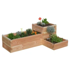 LE CARRE FANTASTIK Carré de Potager 3 Niveaux Vivik en Bois