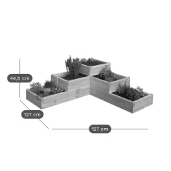 LE CARRE FANTASTIK Carré de Potager 3 Niveaux Volcanik en Bois