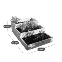 LE CARRE FANTASTIK Carré de Potager 3 Niveaux Big Triptik en Bois
