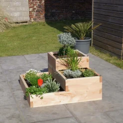 LE CARRE FANTASTIK Carré de Potager 3 Niveaux Effet Graphik Junior en Bois