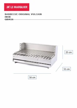 LE MARQUIER Barbecue Original Vulcain en Inox