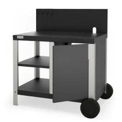 LE MARQUIER Desserte Allure Duo en Acier Noir et Inox