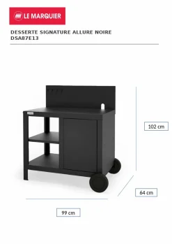 LE MARQUIER Desserte Allure en Acier Noir