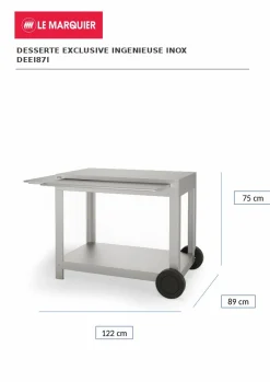 LE MARQUIER Desserte Exclusive Ingénieuse en Inox