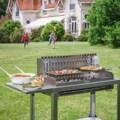 LE MARQUIER Ensemble Barbecue et Chariot Irissarry en Inox