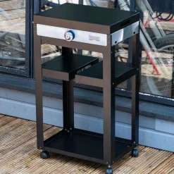 LE MARQUIER Ensemble Plancha et Chariot La Plancha Française Électrique Acier