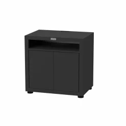 LE MARQUIER Meuble Cuisson avec Tablette pour Cuisine d'Extérieur 80 x 55 cm en Acier Noir - Noir