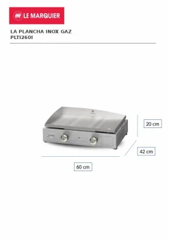 LE MARQUIER Plancha La Plancha Inox Gaz 260