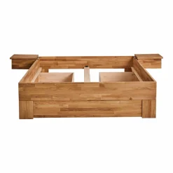 Lit avec rangements en options chêne massif Charly - 180 x 200 cm