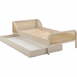 Lit avec tiroir de rangement en option Sam - Beige