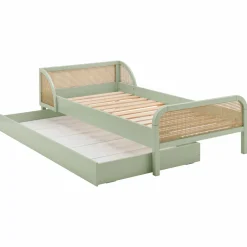 Lit avec tiroir de rangement en option Sam - Vert sauge