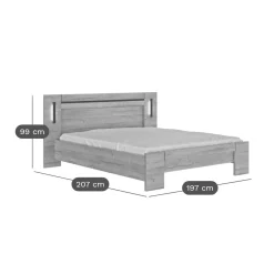Lit avec tiroir de rangement en option Emilie - 160 x 200 cm