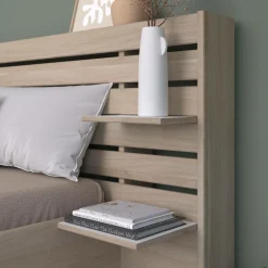 Lit avec tiroirs de rangement en option Palmyre - 160 x 200 cm