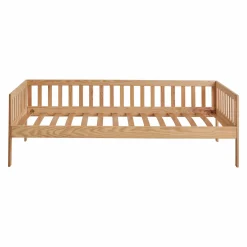 Lit bois massif avec tiroir de rangement en option Emile - Naturel