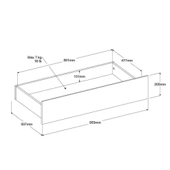 Lit enfant avec tiroir de rangement en option Palmyre