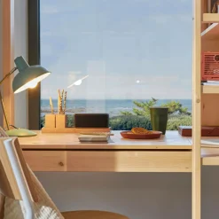 Lit mezzanine + fauteuil extensible Tim - Naturel