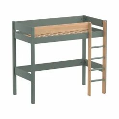 Lit mezzanine Sylvio - Kaki/Bois