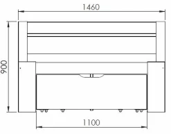 Lit rangement bois massif Tara - Naturel - 140 x 190 cm