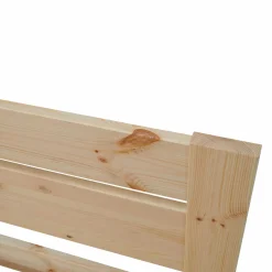 Lit rangement bois massif Tara - Naturel - 160 x 200 cm