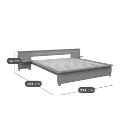 Lit rangement Théo - Miel - 140 x 190 cm