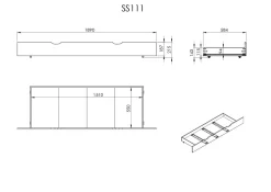 Lit rangement Théo - Miel - 140 x 190 cm