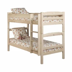 Lits superposés - séparables bois massif avec tiroir en option Iris - Brut à peindre