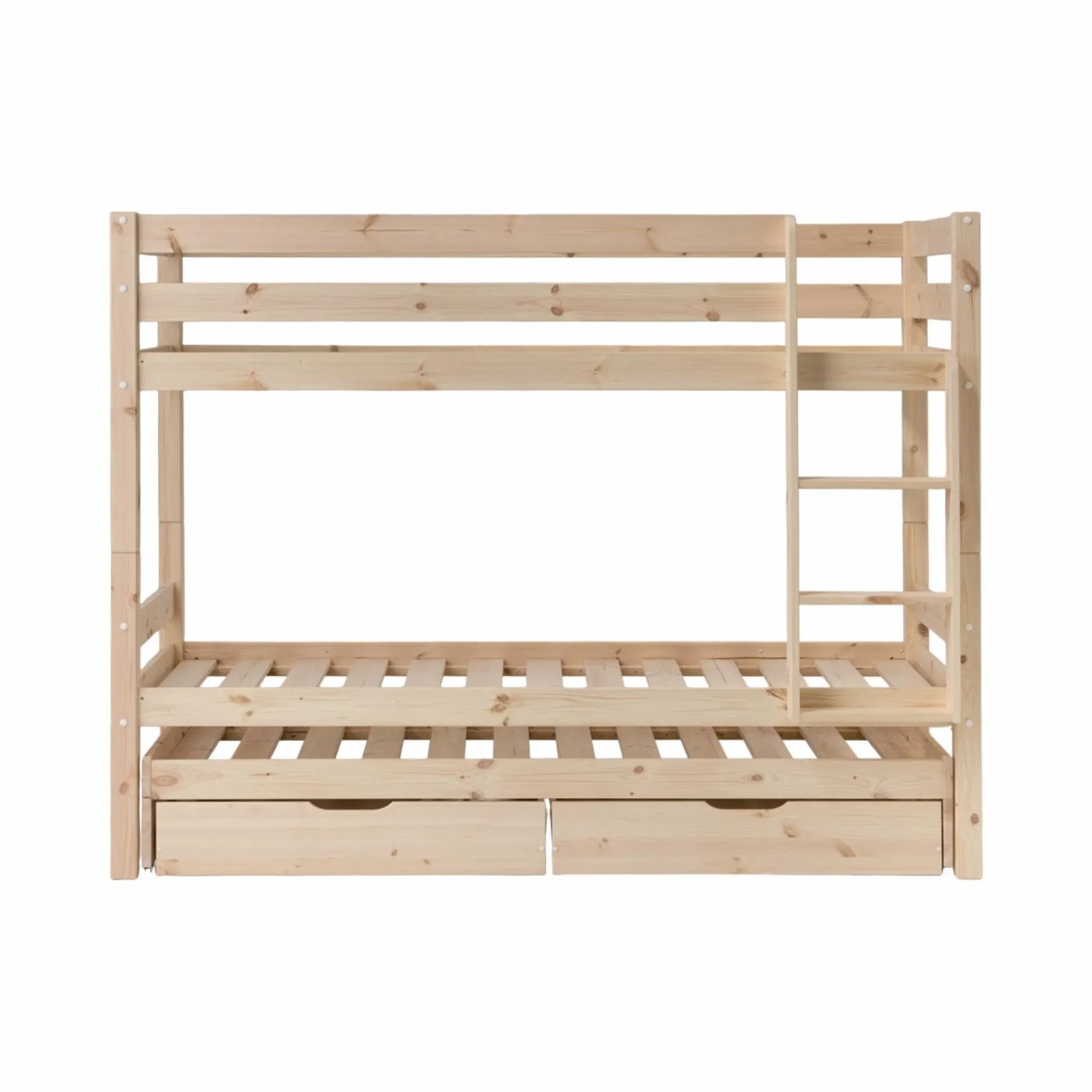 Lits superposés gigognes 2 tiroirs bois massif Everest